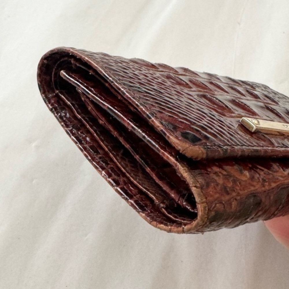 Brahmin Cordelia Brown‎ Pecan Melbourne Croc Embossed Wallet - Picture 13 of 16